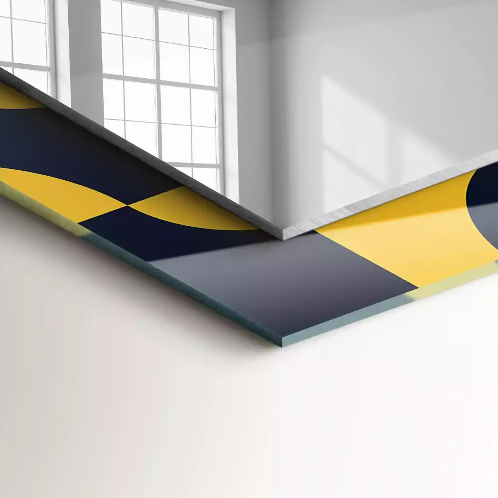 Decorațiuni perete cu oglindă Model geometric abstract