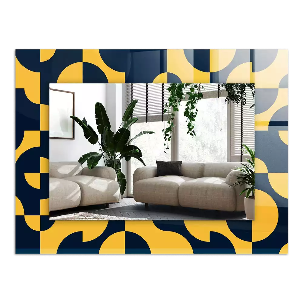 Decorațiuni perete cu oglindă Model geometric abstract