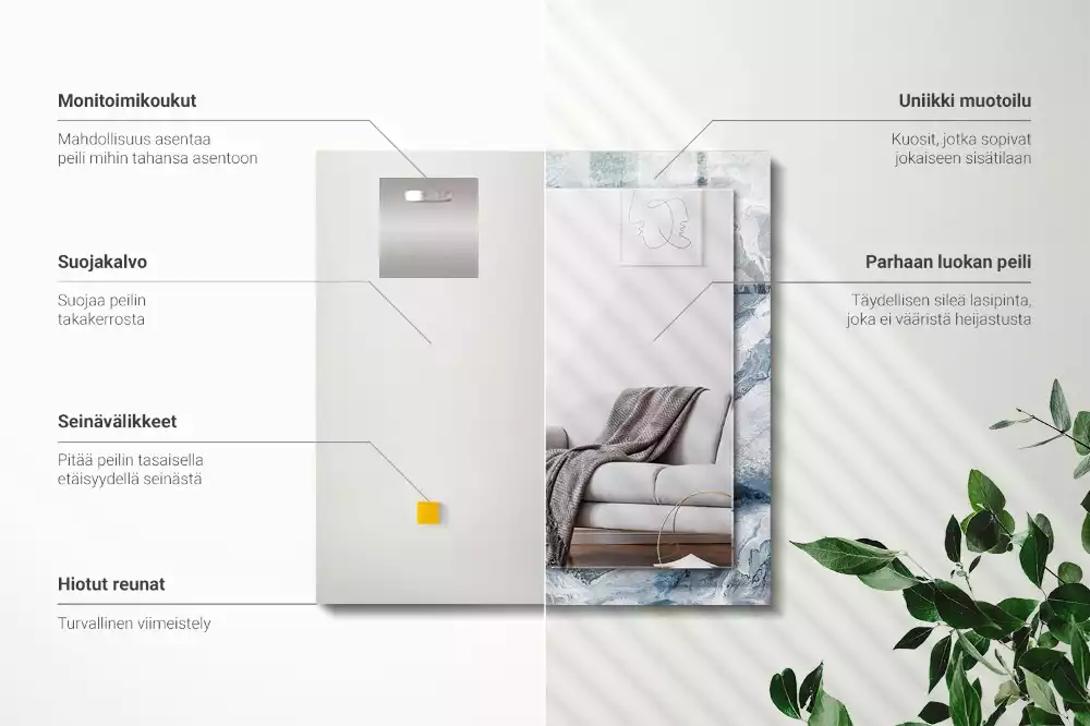 Oglindă imprimată Marmură în nuanțe