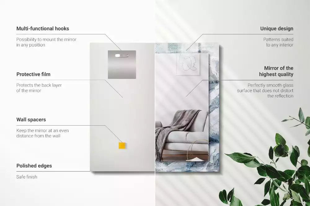 Oglindă imprimată Marmură în nuanțe