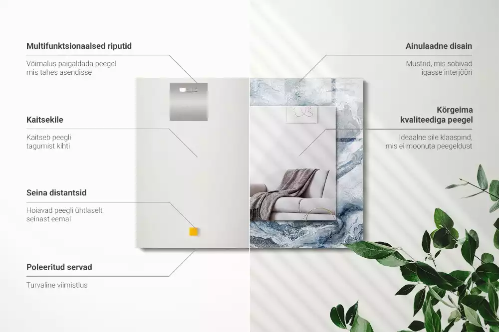 Oglindă imprimată Marmură în nuanțe