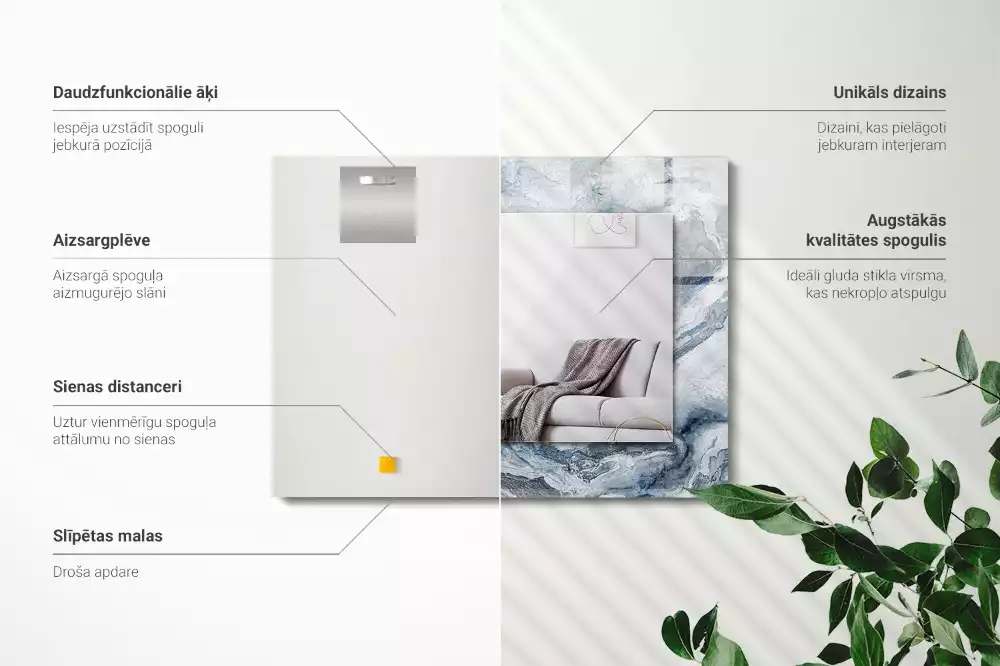 Oglindă imprimată Marmură în nuanțe