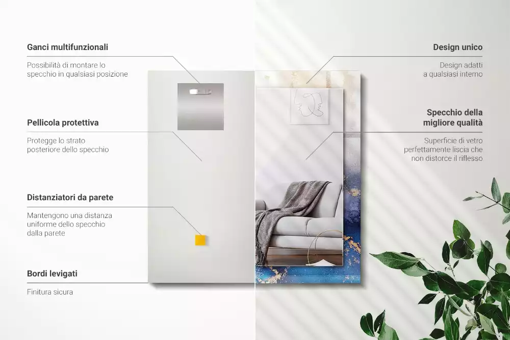 Decorațiuni de perete cu oglinzi Artă plastică abstractă