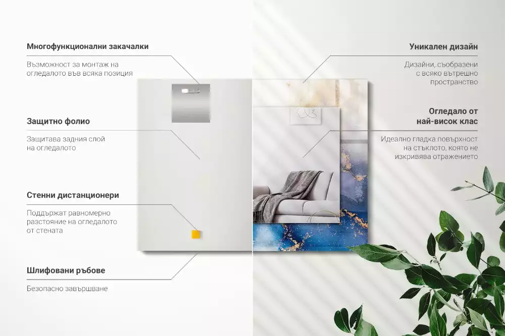 Decorațiuni de perete cu oglinzi Artă plastică abstractă