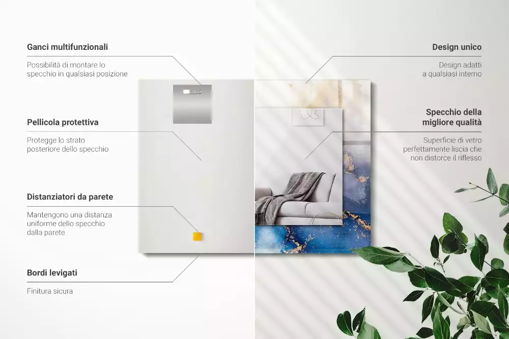 Decorațiuni de perete cu oglinzi Artă plastică abstractă