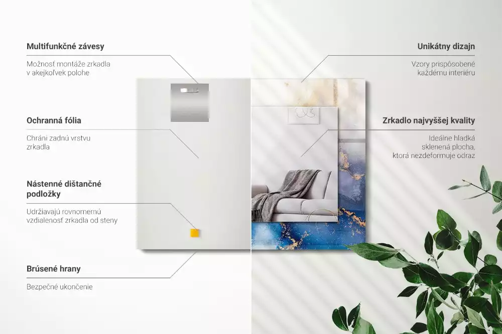 Decorațiuni de perete cu oglinzi Artă plastică abstractă