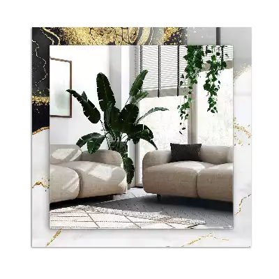 Decorațiuni perete cu oglindă Artă abstractă aurie