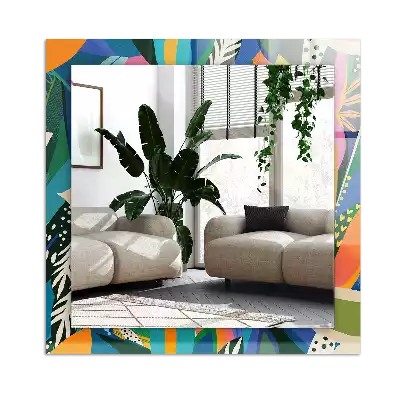 Oglindă imprimată Flori abstracte colorate