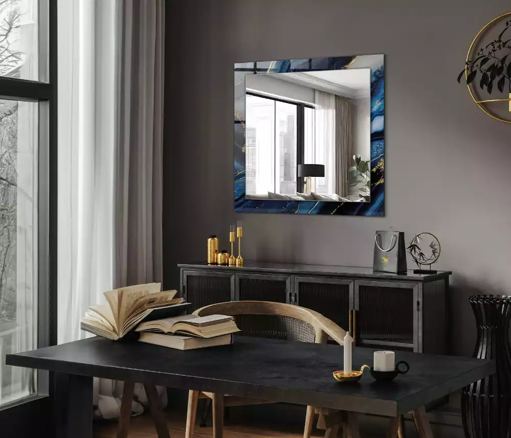 Decorațiuni de perete cu oglinzi Artă abstractă marmură