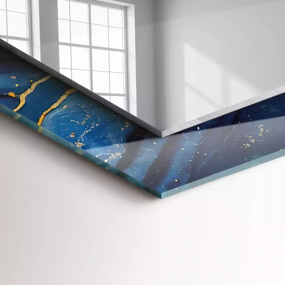 Decorațiuni de perete cu oglinzi Artă abstractă marmură