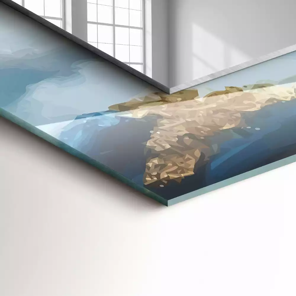 Decorațiuni perete cu oglindă Munți în ceață