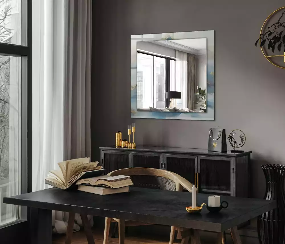 Decorațiuni perete cu oglindă Munți în ceață