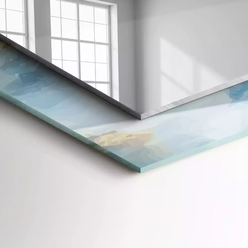 Decorațiuni perete cu oglindă Munți în ceață