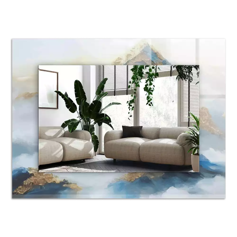 Decorațiuni perete cu oglindă Munți în ceață