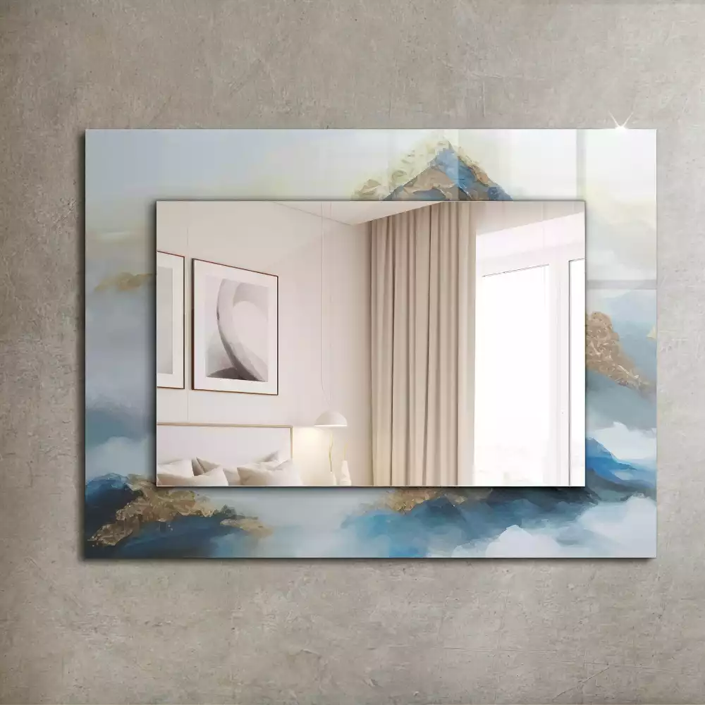 Decorațiuni perete cu oglindă Munți în ceață