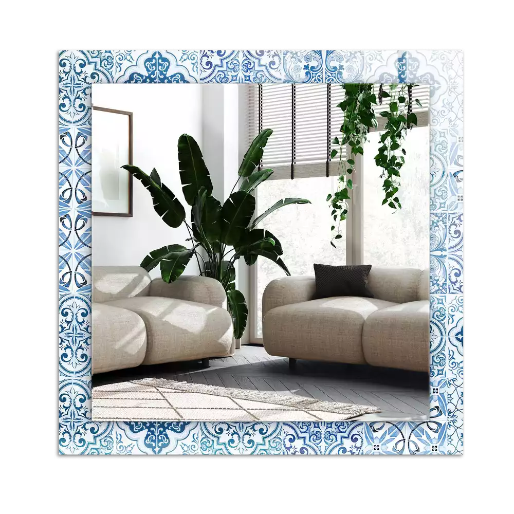 Oglindă imprimată Plăci decorative albastre
