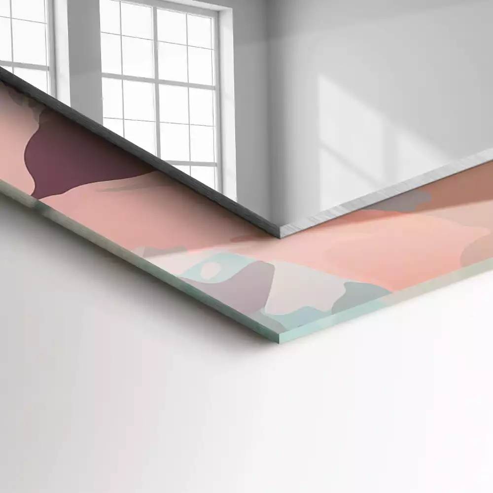 Decorațiuni de perete cu oglinzi Flori frunze pastelate