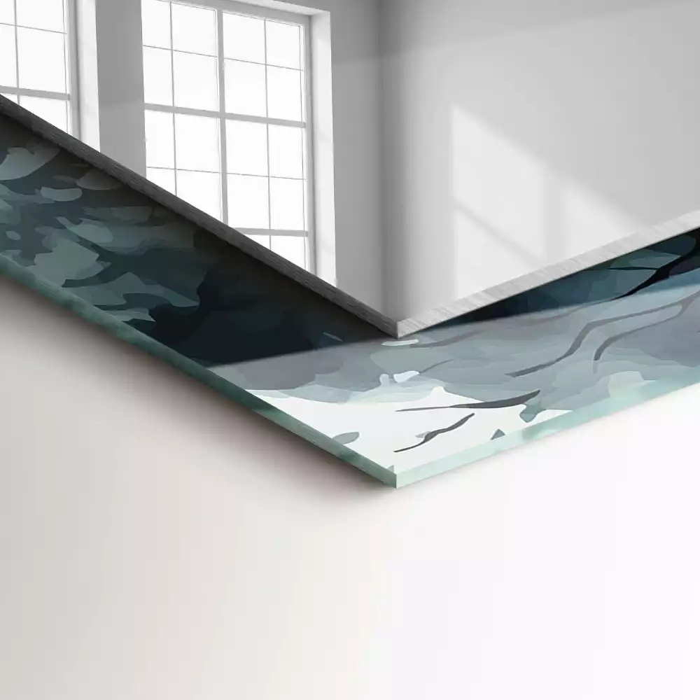 Decorațiuni perete cu oglindă Pădure în ceață