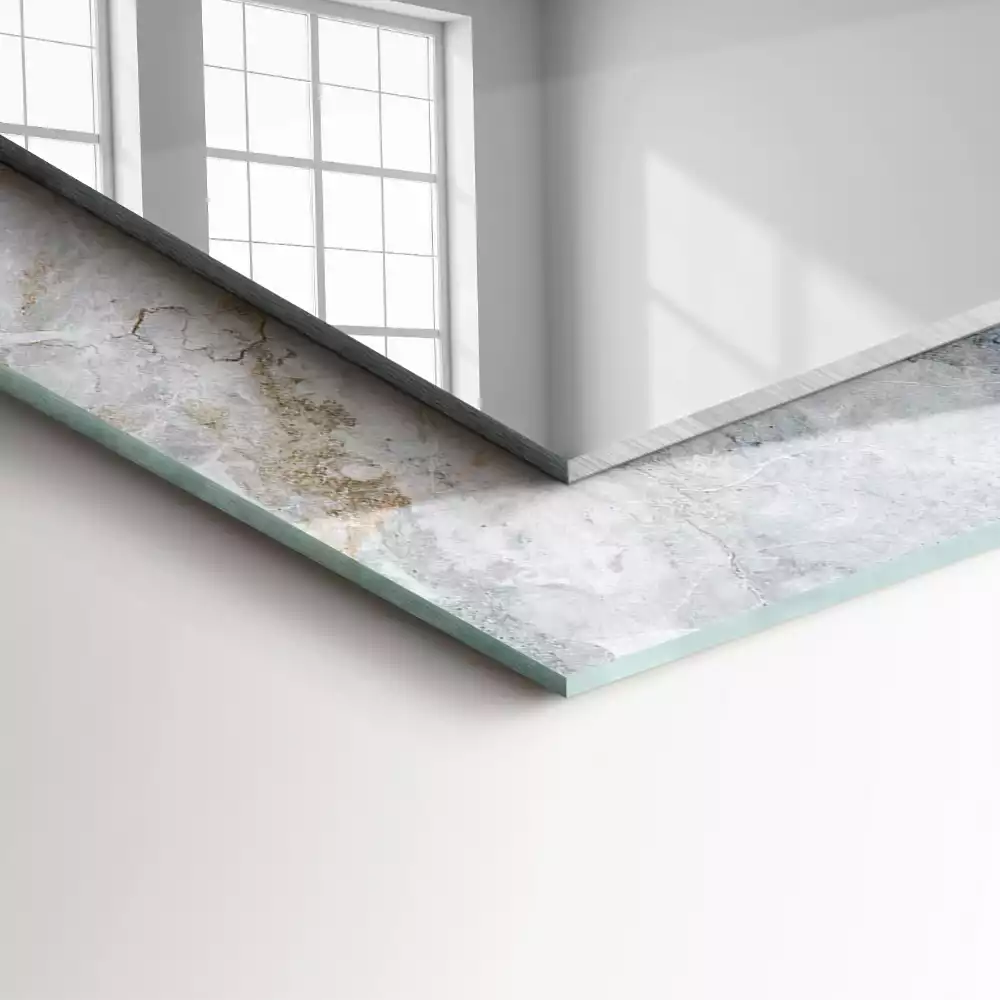 Oglindă imprimată Marmură gri cu vinișoare