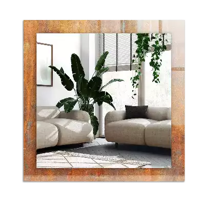 Decorațiuni de perete cu oglinzi Suprafață metalică ruginită