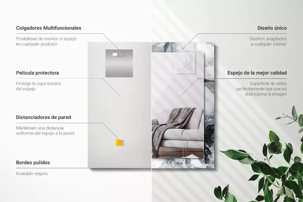 Decorațiuni de perete cu oglinzi Compoziție picturală abstractă