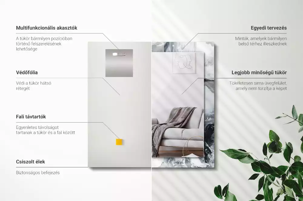 Decorațiuni de perete cu oglinzi Compoziție picturală abstractă