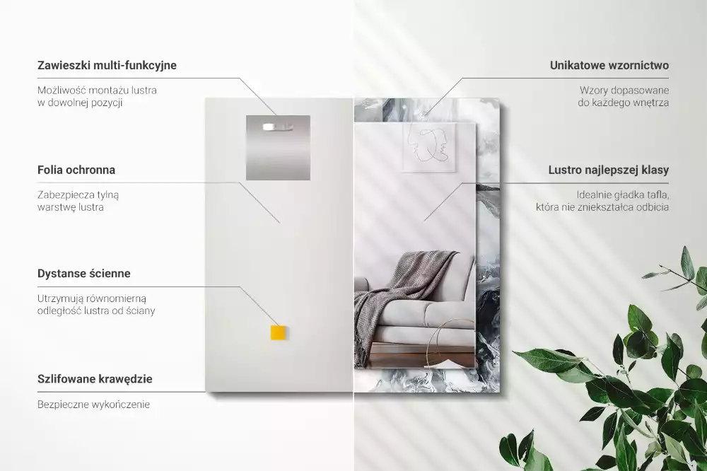 Decorațiuni de perete cu oglinzi Compoziție picturală abstractă