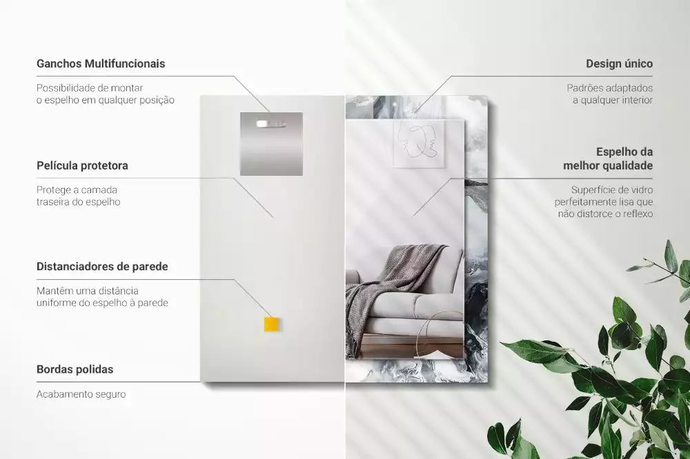 Decorațiuni de perete cu oglinzi Compoziție picturală abstractă