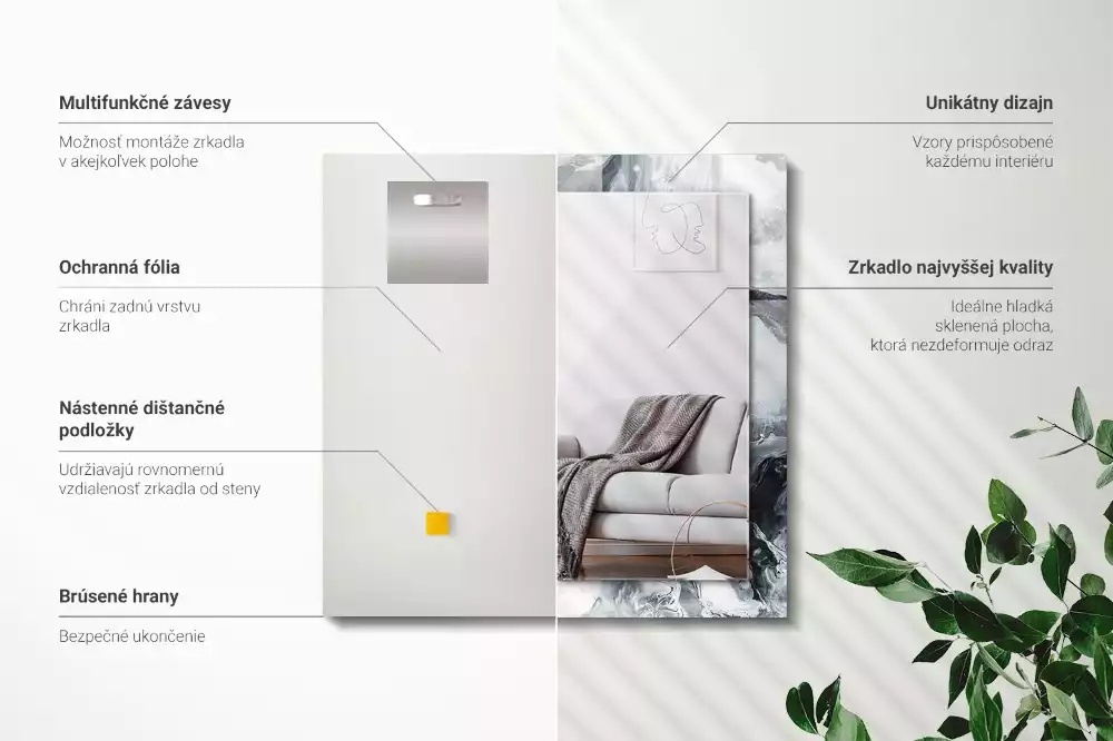 Decorațiuni de perete cu oglinzi Compoziție picturală abstractă