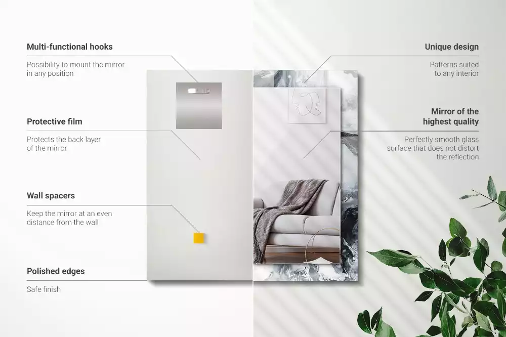 Decorațiuni de perete cu oglinzi Compoziție picturală abstractă