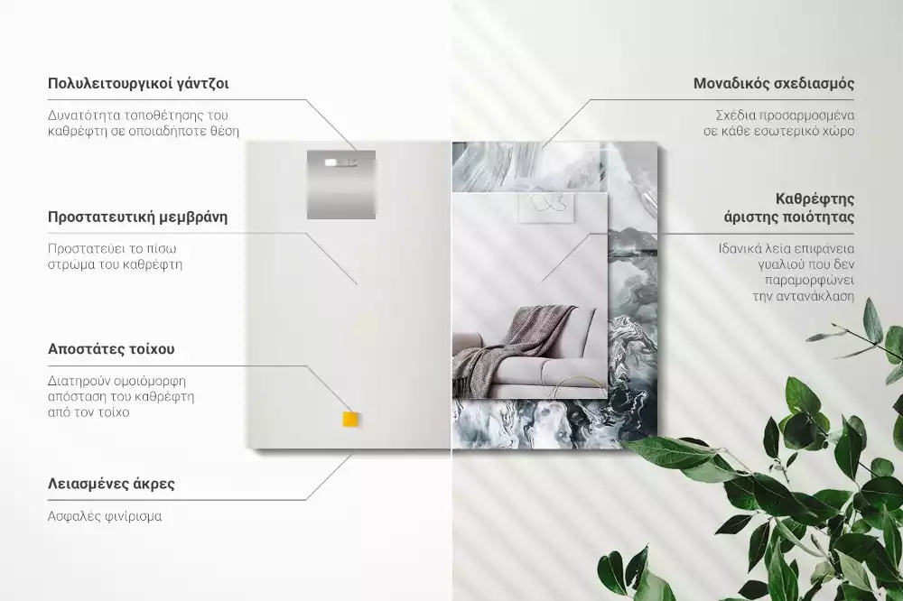 Decorațiuni de perete cu oglinzi Compoziție picturală abstractă