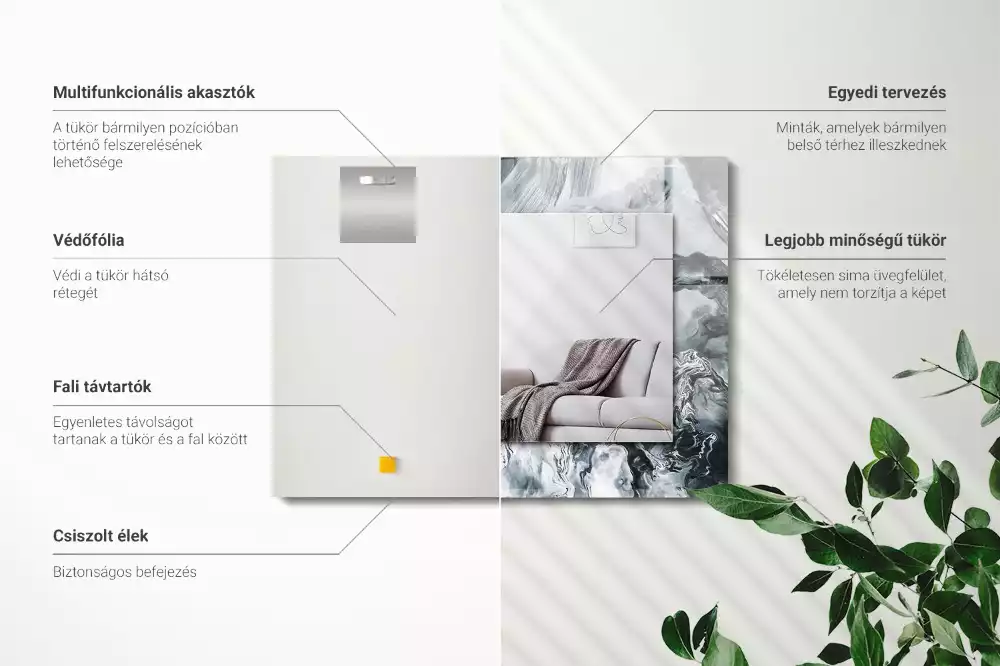 Decorațiuni de perete cu oglinzi Compoziție picturală abstractă