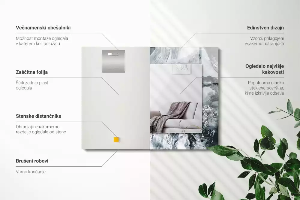 Decorațiuni de perete cu oglinzi Compoziție picturală abstractă