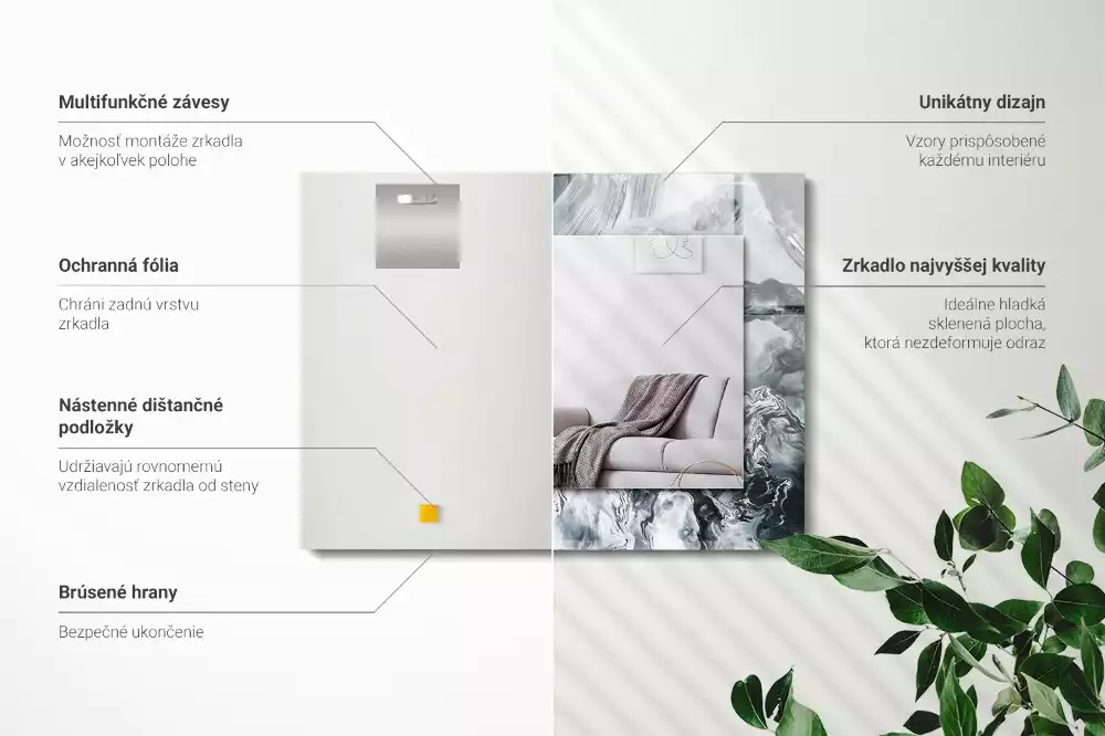 Decorațiuni de perete cu oglinzi Compoziție picturală abstractă