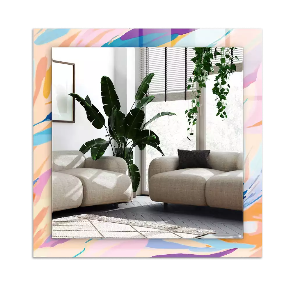 Decorațiuni perete cu oglindă Tușe colorate abstracte