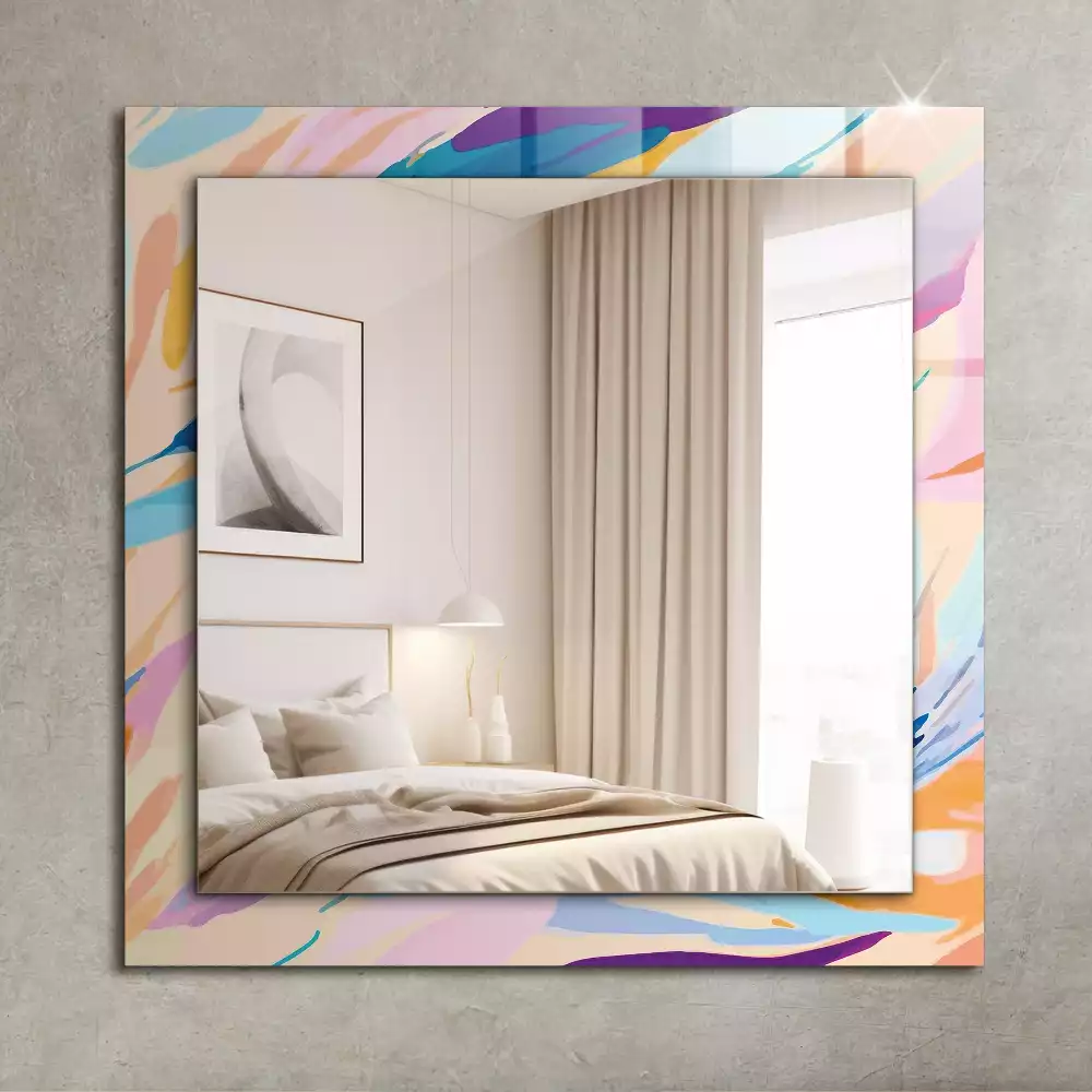 Decorațiuni perete cu oglindă Tușe colorate abstracte
