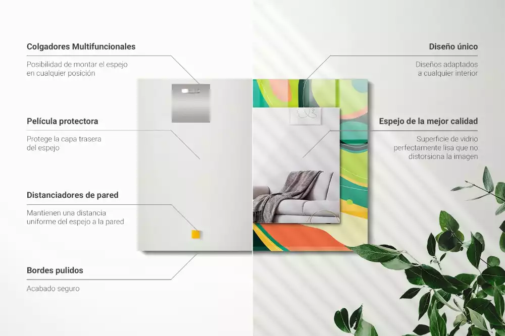 Oglindă imprimată Modele abstracte colorate