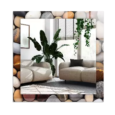 Decorațiuni perete cu oglindă Pietre netede colorate