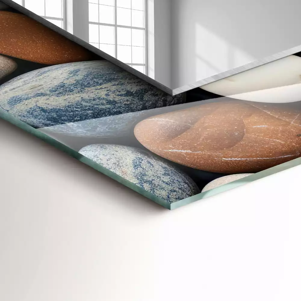 Oglindă imprimată Pietre netede colorate