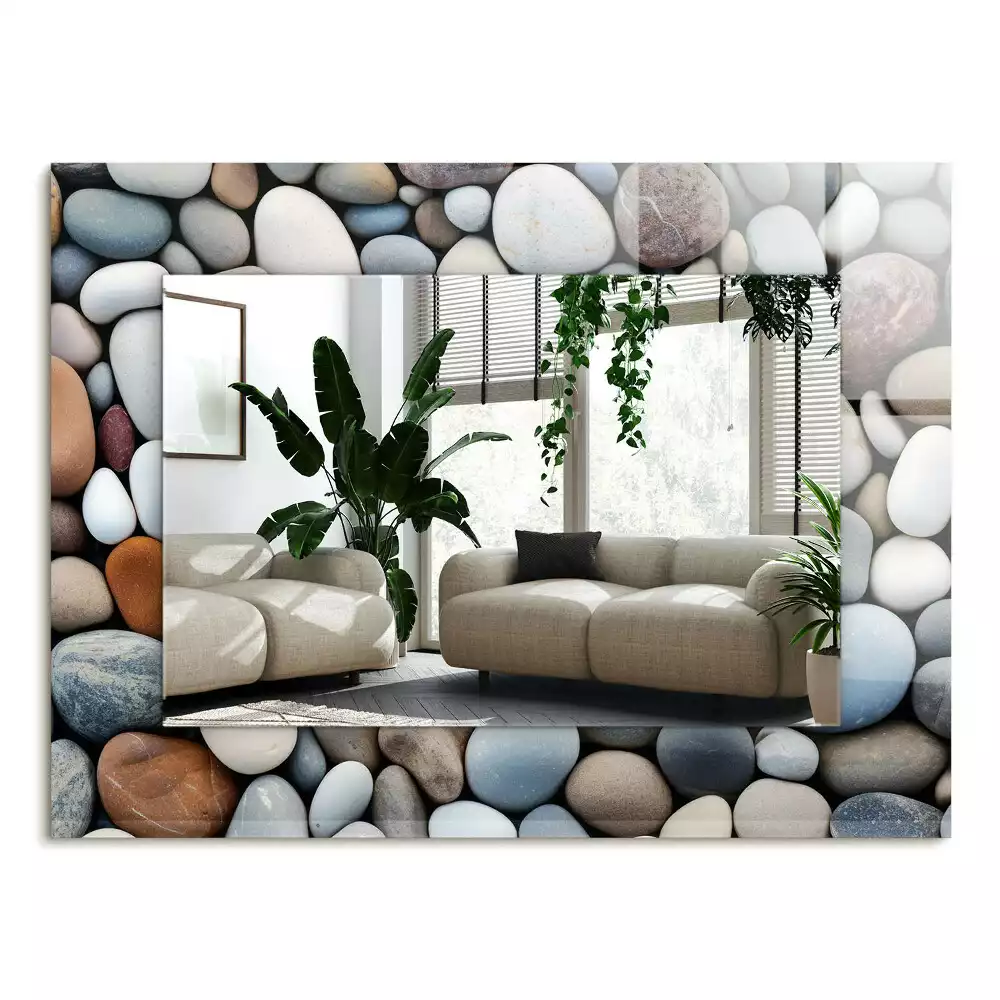 Oglindă imprimată Pietre netede colorate