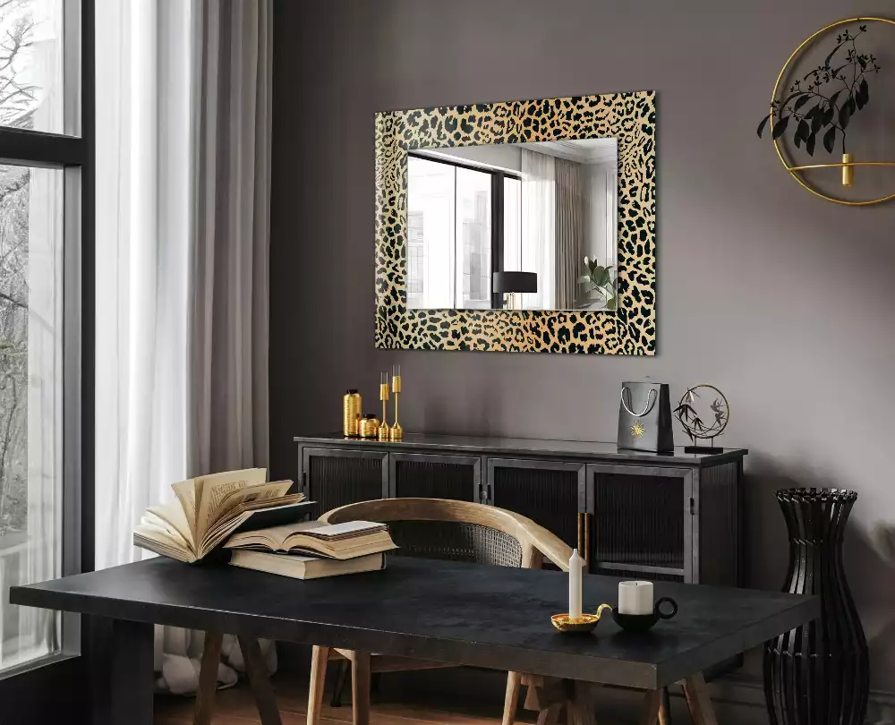 Decorațiuni de perete cu oglinzi Model leopard