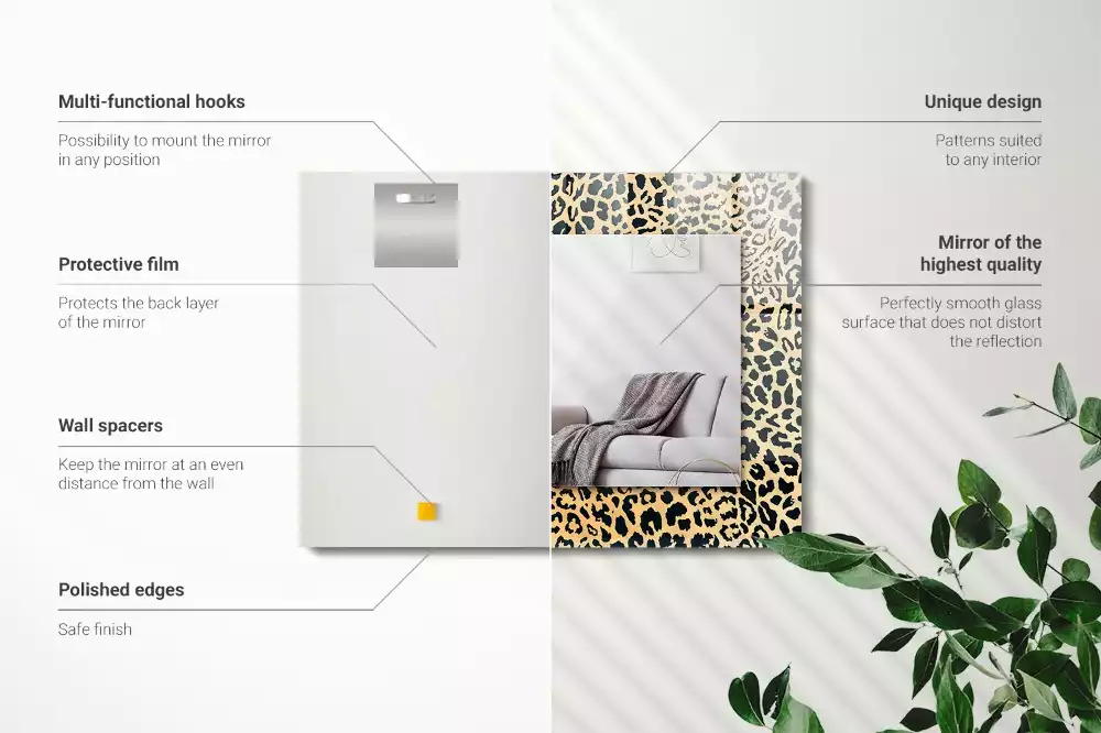 Decorațiuni de perete cu oglinzi Model leopard