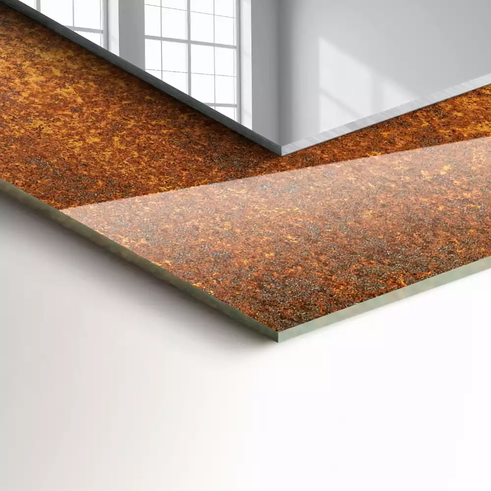 Oglindă imprimată Rugină modernă tablă