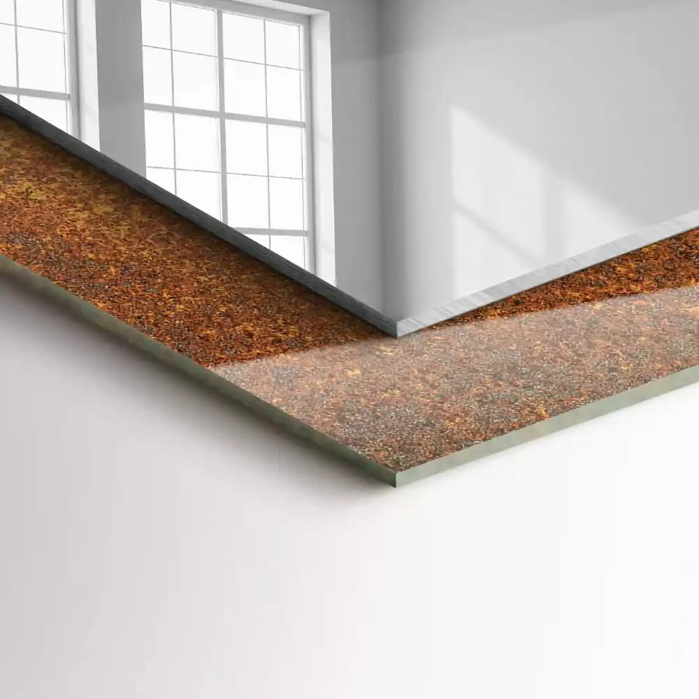 Oglindă imprimată Rugină modernă tablă