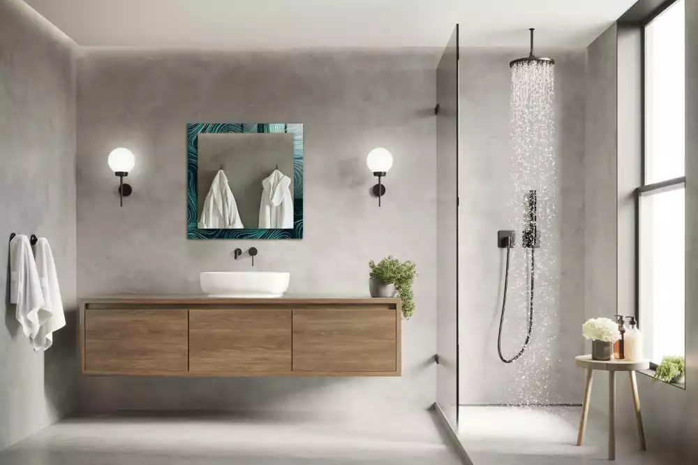 Decorațiuni perete cu oglindă Linii modele abstracte