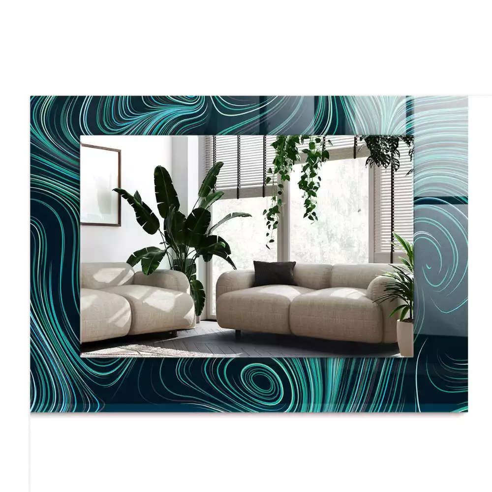 Decorațiuni perete cu oglindă Linii modele abstracte