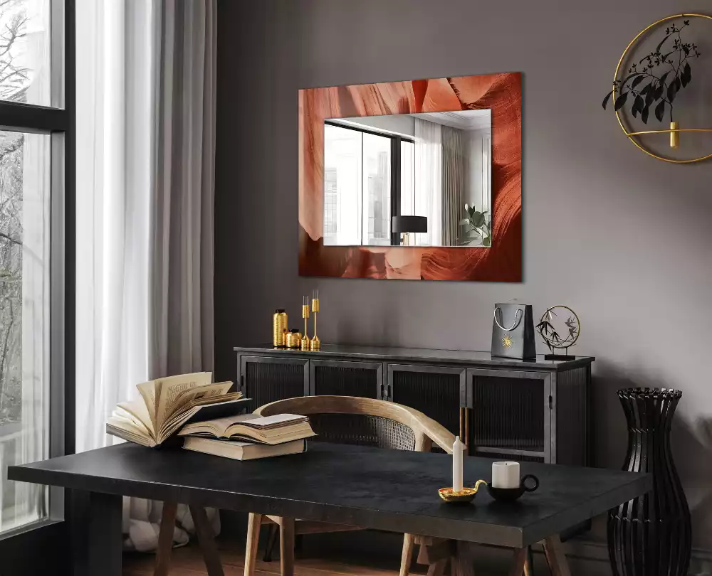 Decorațiuni de perete cu oglinzi Canion rocă deșert