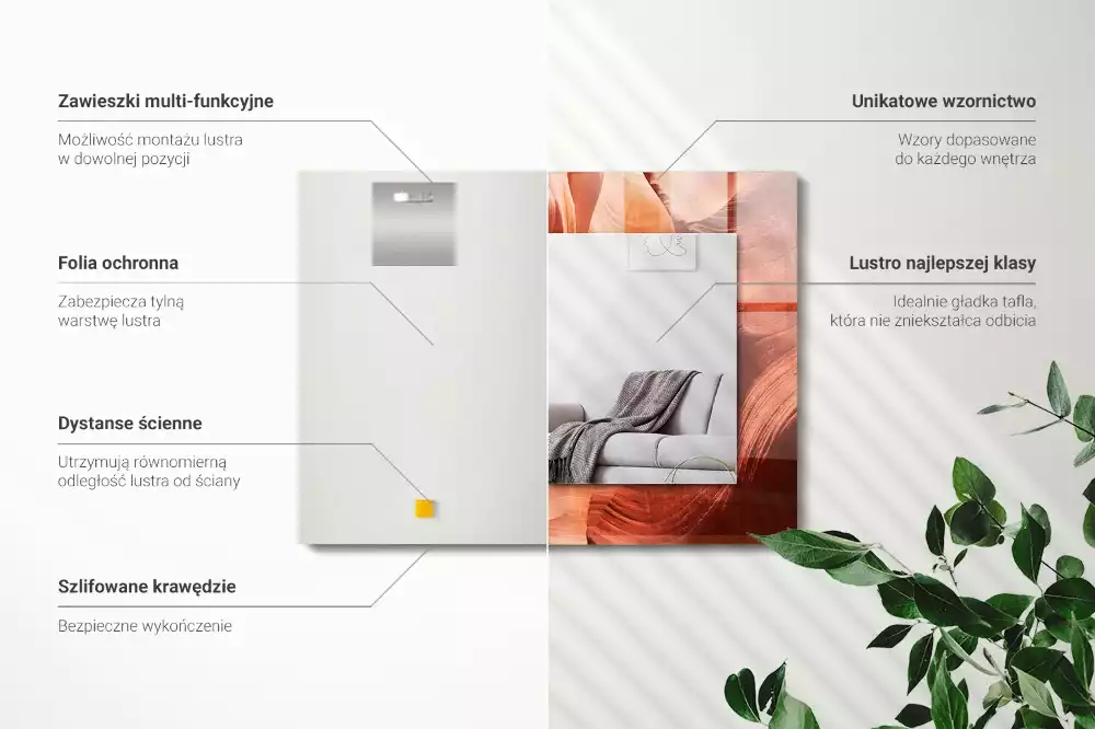 Decorațiuni de perete cu oglinzi Canion rocă deșert