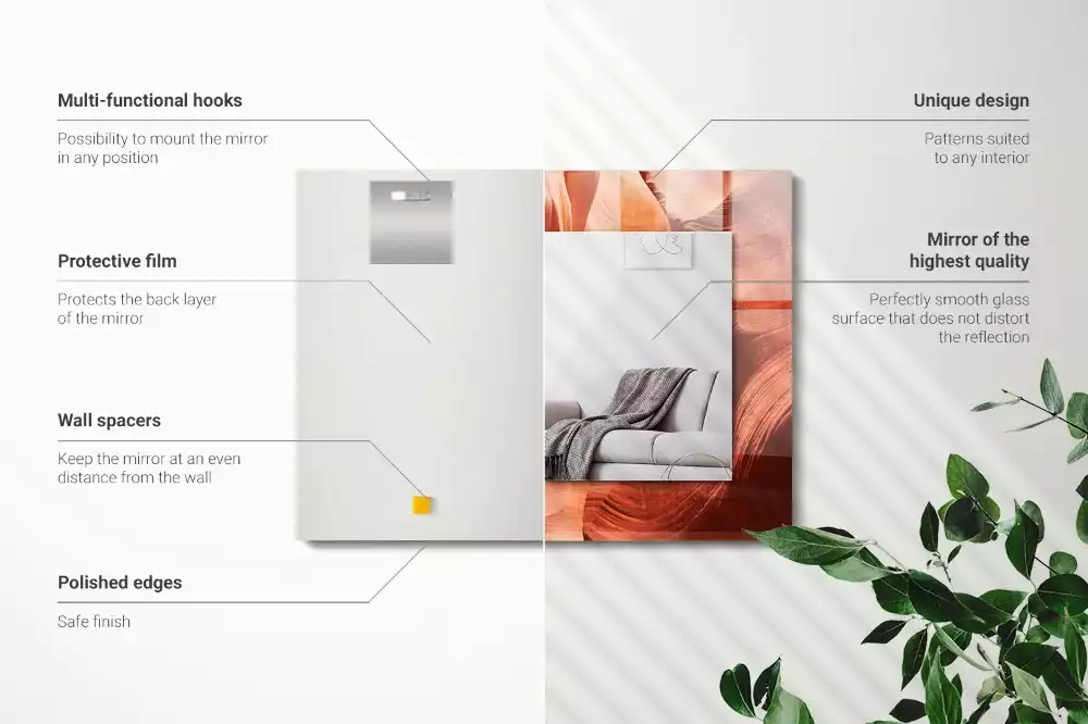 Decorațiuni de perete cu oglinzi Canion rocă deșert