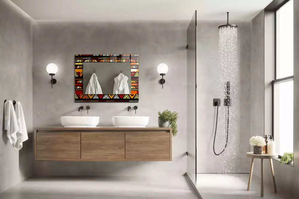 Decorațiuni de perete cu oglinzi Model etnic colorat